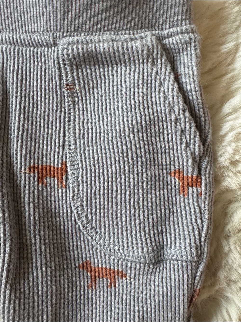 Carter's Gray Knit Sweatshirt & Joggers with Rust Fox Motif - Picture 3 of 4